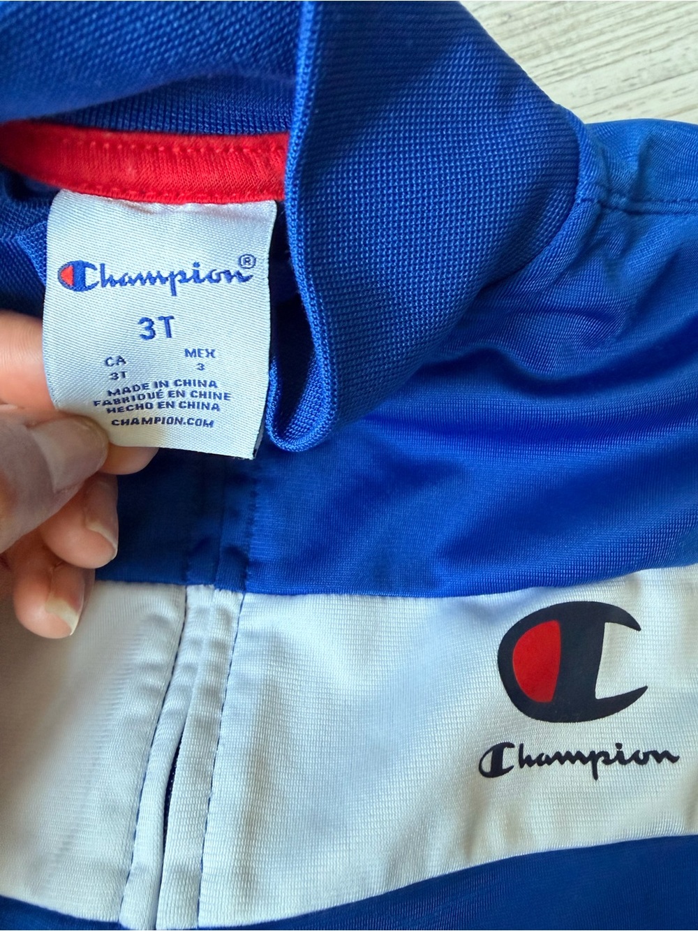 Champion Kids' Track Sets in Blue, Black, White & Red - Picture 5 of 9